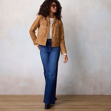 Women's LC Lauren Conrad Suede Military Jacket