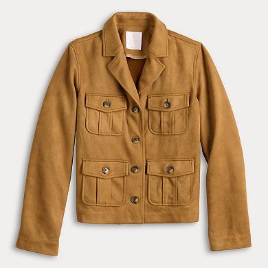 Women's LC Lauren Conrad Suede Military Jacket
