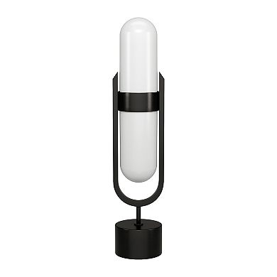 Finley & Sloane Blair Pill-Shaped Table Lamp with Glass Shade