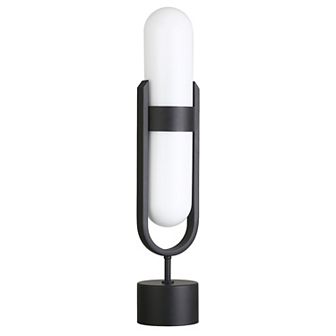 Finley & Sloane Blair Pill-Shaped Table Lamp with Glass Shade