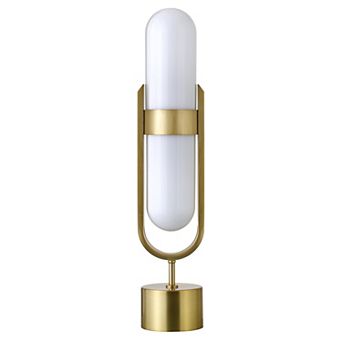 Finley & Sloane Blair Pill-Shaped Table Lamp with Glass Shade