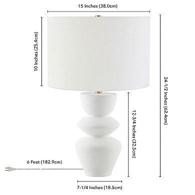 Finley & Sloane Tall Table Lamp with Fabric Shade