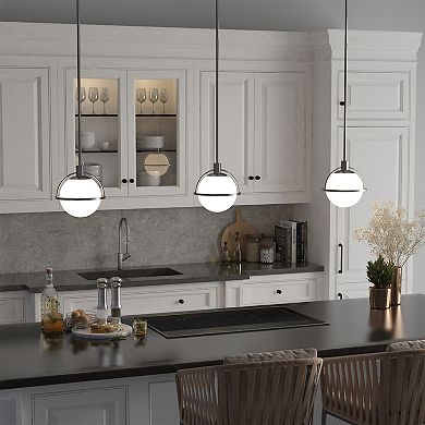 Finley & Sloane Cieonna Wide Glass Shade Pendant Light Fixture