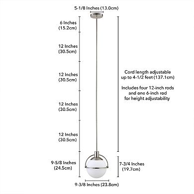 Finley & Sloane Cieonna Wide Glass Shade Pendant Light Fixture