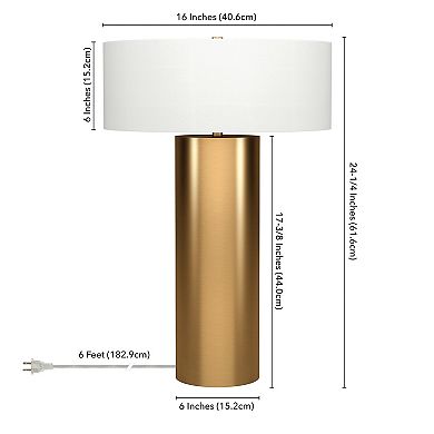 Finley & Sloane 24-in. Tall Table Lamp with Fabric Shade