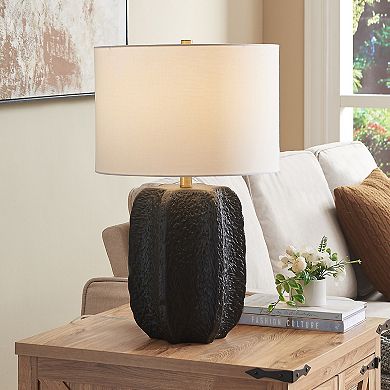 Finley & Sloane Turbida 24-in. Tall Table Lamp & Fabric Shade Decorative Lighting