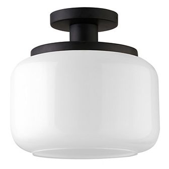 Finley & Sloane Tatum 11 in Wide Semi Flush Mount Light Fixture with Glass Shade