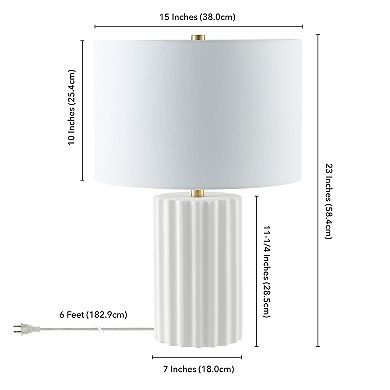 Finley & Sloane Seren 23-in. Tall Table Lamp with Fabric Shade