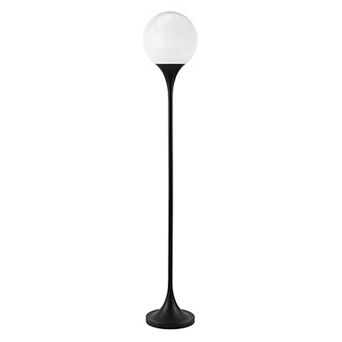 Finley & Sloane Mahdi Torchiere Floor Lamp with Glass Shade