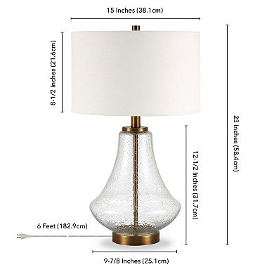 Finley & Sloane Lagos 23-in. Tall Table Lamp with Fabric Shade