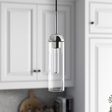 Finley & Sloane Kagan Glass Shade Pendant Light Fixture