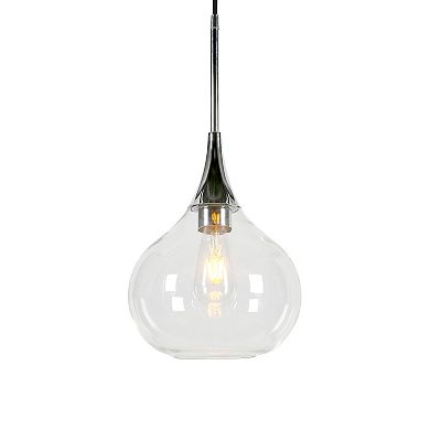 Finley & Sloane Ida 9.5-in. Wide Glass Shade Pendant Light Fixture