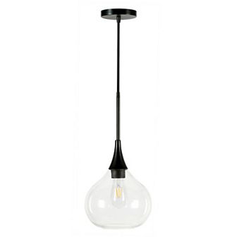 Finley & Sloane Ida 9.5 in Wide Glass Shade Pendant Light Fixture