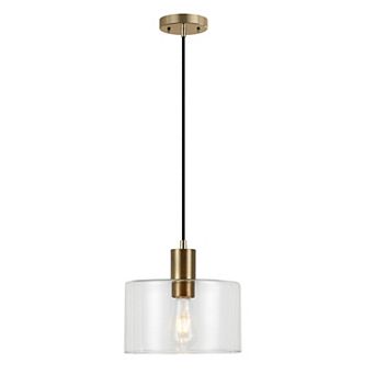 Finley & Sloane Henri 10 in Wide Pendant Light Fixture with Glass Shade