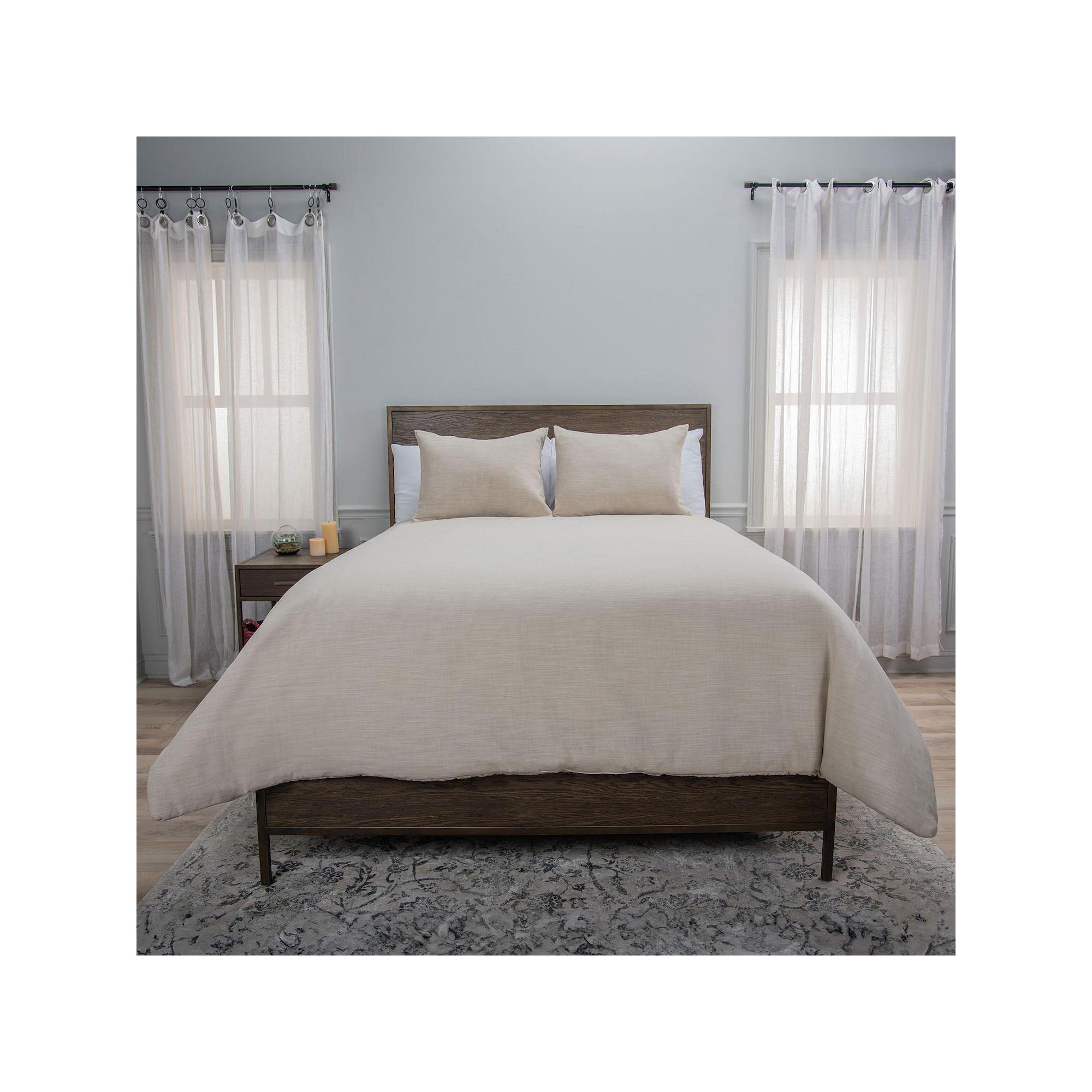 Rizzy Home Blackberry Grove Duvet & Sham Set, Natural
