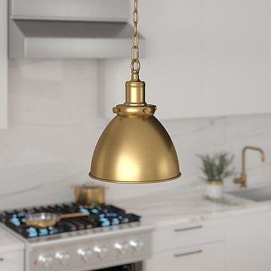 Finley & Sloane Elodie 8-in. Wide Pendant Light Fixture - Metal Shade