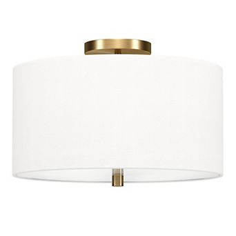 Finley & Sloane Ellis 16 in Fabric Shade Flush Mount Light Fixture