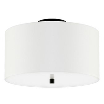 Finley & Sloane Ellis 16 in Fabric Shade Flush Mount Light Fixture