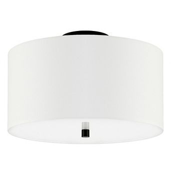 Finley & Sloane Ellis 16 in Fabric Shade Flush Mount Light Fixture