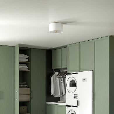 Finley & Sloane 12-in. Flush Mount Light Fixture with Fabric Shade