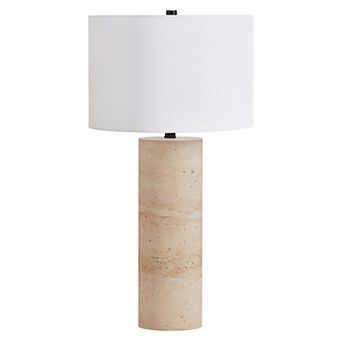 Finley & Sloane Corbett 29 in Tall Natural Travertine Table Lamp