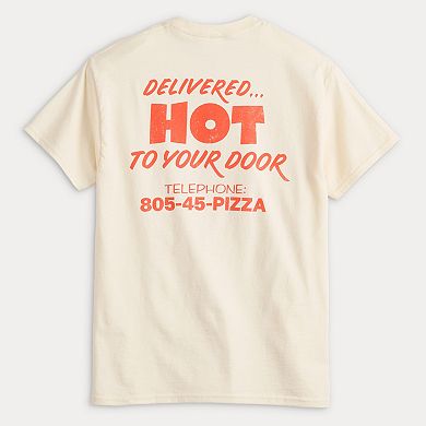 Men's Stranger Things Surfer Boy Pizza Graphic Tee