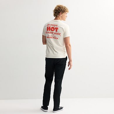 Men's Stranger Things Surfer Boy Pizza Graphic Tee