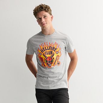 Men's Stranger Things Hellfire Club Flames Graphic Tee
