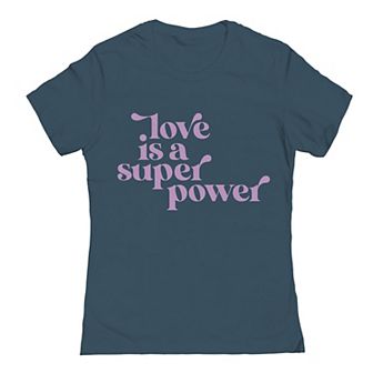 Juniors' Grayson Threads The Label Love Is A Super Power Graphic Tee