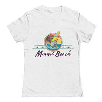 Juniors' Grayson Threads The Label Retro Miami Beach Graphic Tee