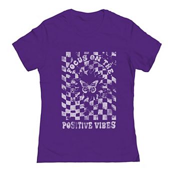 Juniors' Grayson Threads The Label Focus On The Positive Vibes Graphic Tee