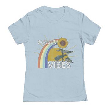 Juniors' Grayson Threads The Label Good Vibes Short Sleeve Graphic Tee