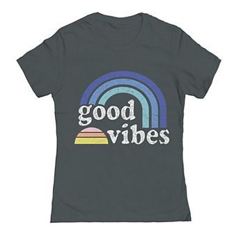 Juniors' Grayson Threads The Label Rainbow Vibes Graphic Tee