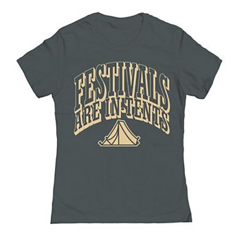 Juniors' In Tents Festivals Graphic T-Shirt