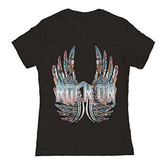 Juniors' Rock On Graphic T-Shirt