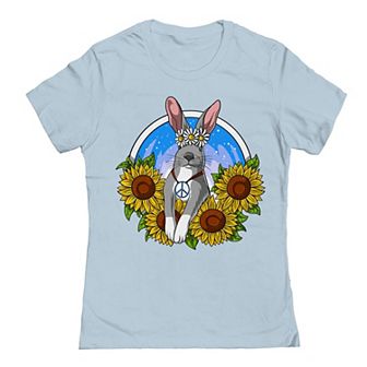 Juniors Threadless Hippie Bunny Graphic Tee