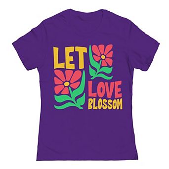 Juniors' Let Love Blossom Graphic T-Shirt