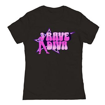 Juniors' Star Rave Diva Graphic T-Shirt