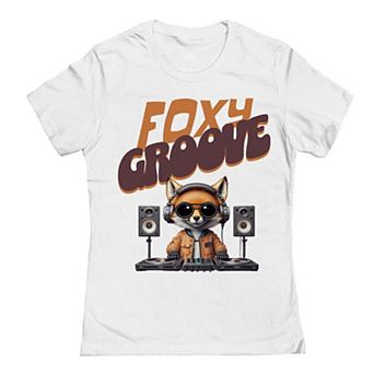 Juniors' Foxy Retro Groove Graphic T-Shirt