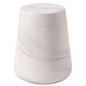14" Round End Table in Fiberstone with Tapered Base Design Glint Collection