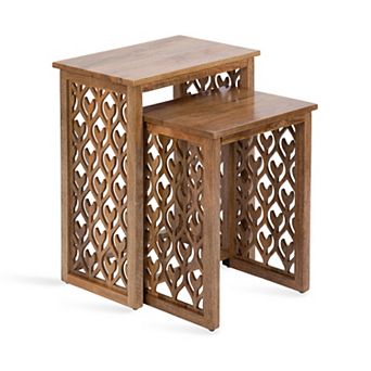 Karni Wooden Nesting Tables 2 pc