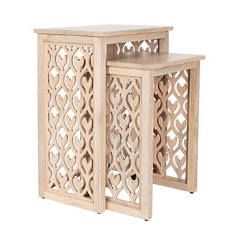 Karni Wooden Nesting Tables 2 pc