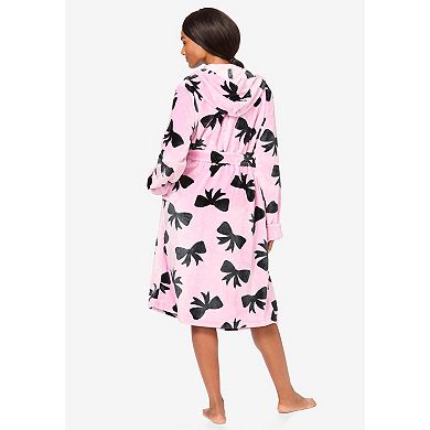 Dreams & Co. Plus Size Dreams & Co Plush Hooded Wrap Robe