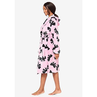 Dreams & Co. Plus Size Dreams & Co Plush Hooded Wrap Robe