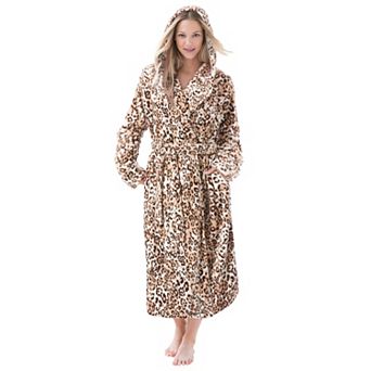 Dreams & Co. Plus Size Dreams & Co Plush Hooded Wrap Robe