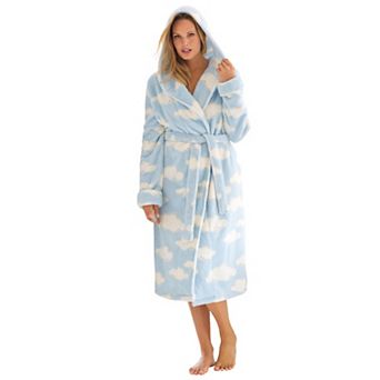 Dreams & Co. Plus Size Dreams & Co Plush Hooded Wrap Robe