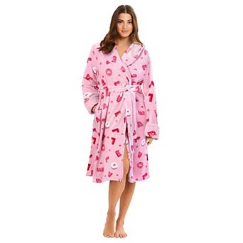 Dreams & Co. Plus Size Dreams & Co Plush Hooded Wrap Robe