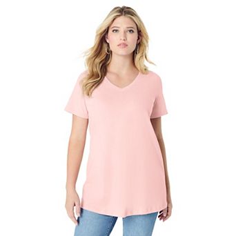 Roaman's Women's Plus Size Ultimate Short Sleeve Swing Tee