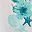 Teal Tropical Floral