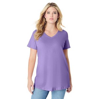 Roaman's Women's Plus Size Ultimate Short Sleeve Swing Tee